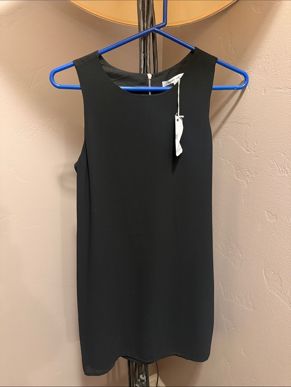 Naked Zebra Black Sleeveless Shift Dress